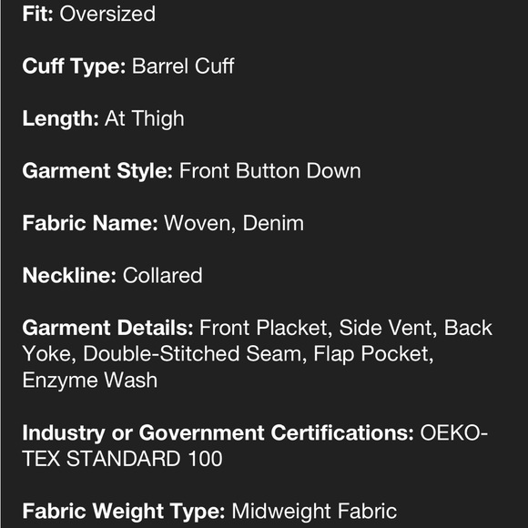 NWT Universal Thread Striped Denim Blue Shacket - Oversized Fit and Long Sleeves - Picture 6 of 7